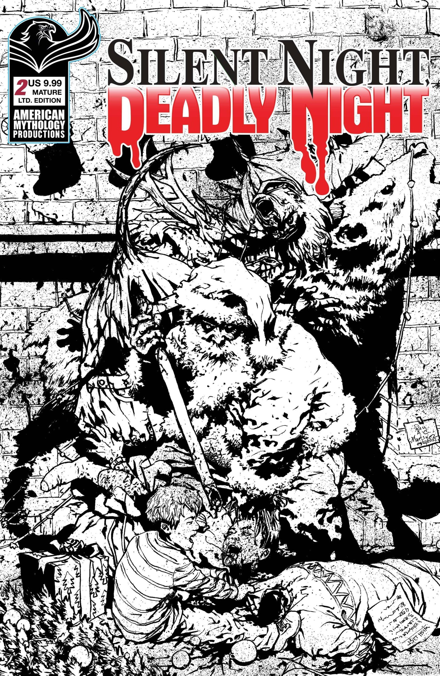 Silent Night Deadly Night #2 Main Cvr D 1/350 B&W Ltd Ed (Mr (01/25/2023)