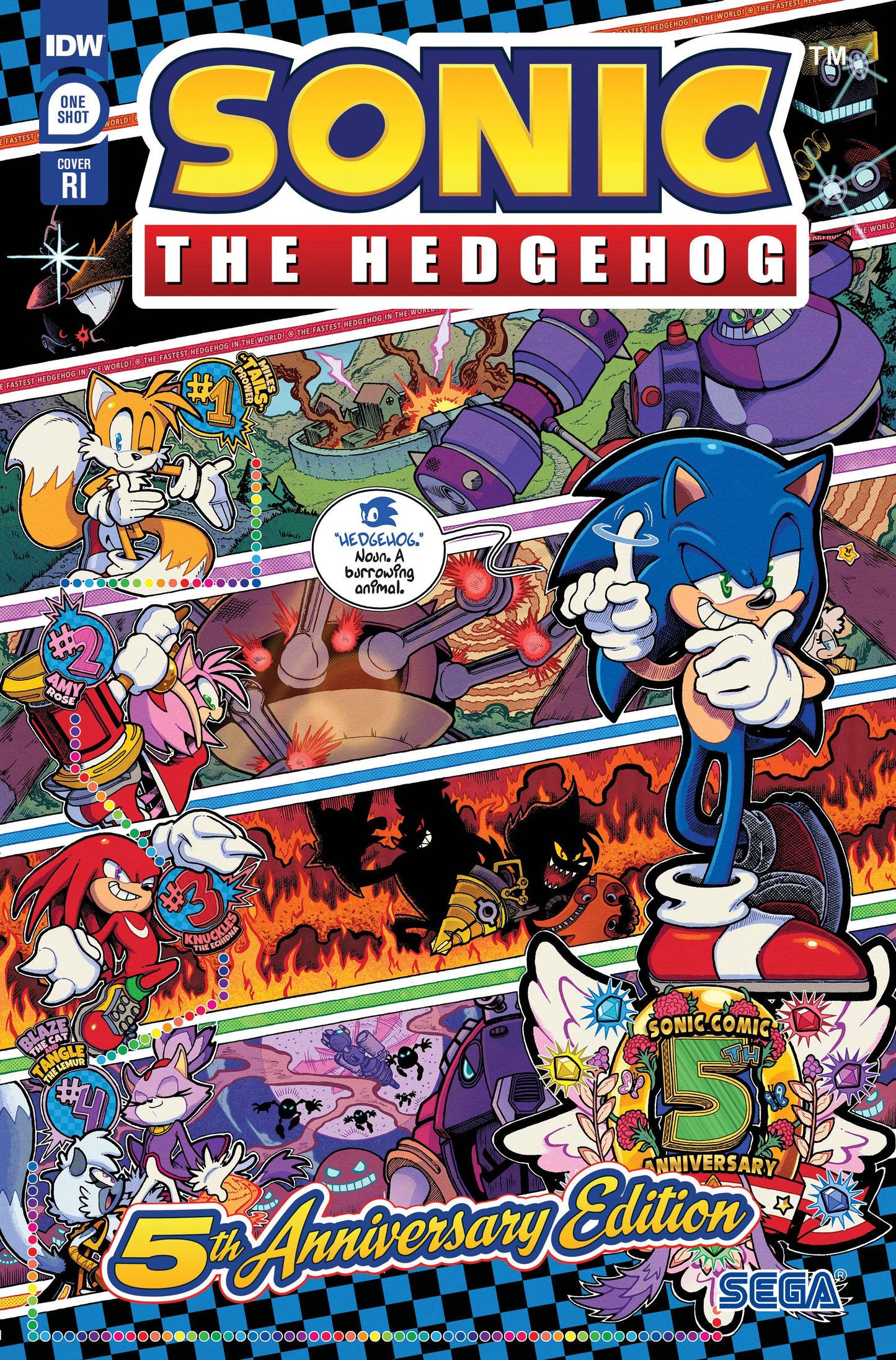 Sonic The Hedgehog #1 5Th Annv Ed Cvr G 50 Copy Invc Hughes (04/05/2023)