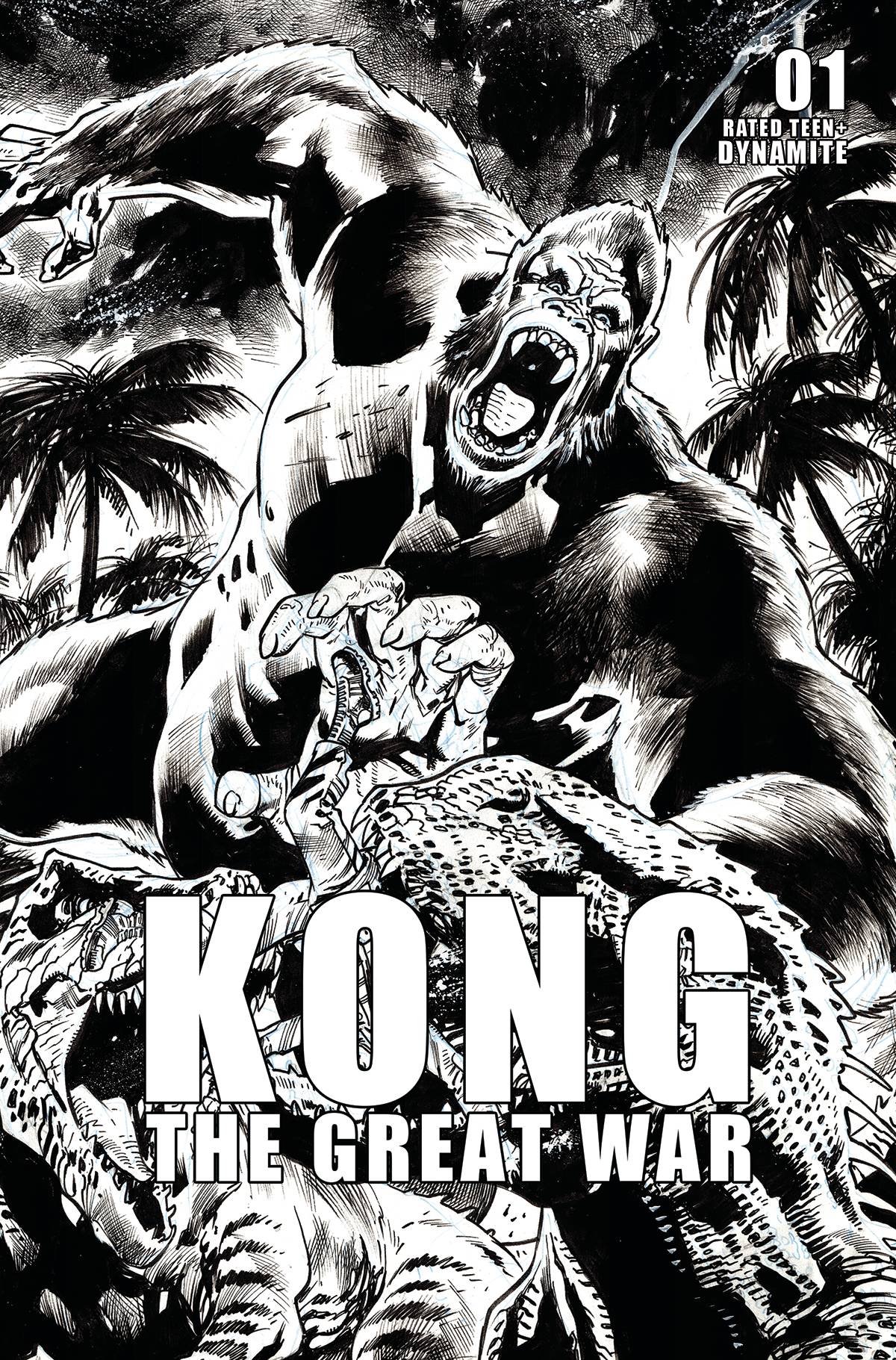 Kong Great War #1 Cvr F 10 Copy Incv Hitch B&W (05/10/2023)