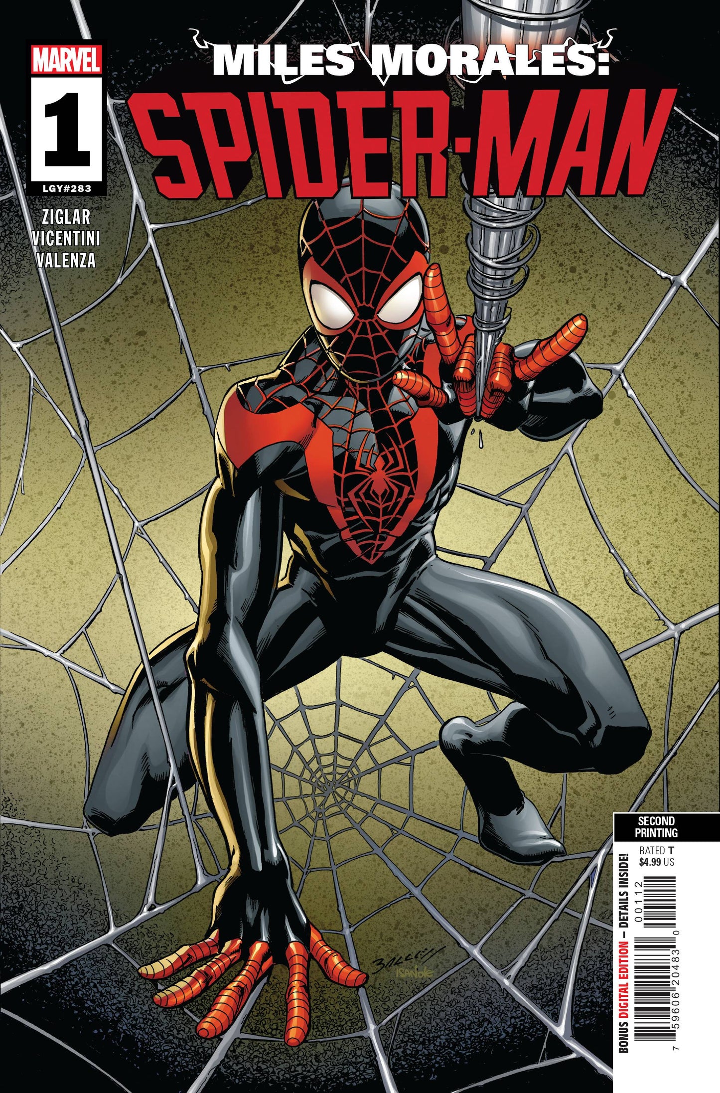 Miles Morales Spider-Man #1 2nd Ptg Bagley Var (02/01/2023)