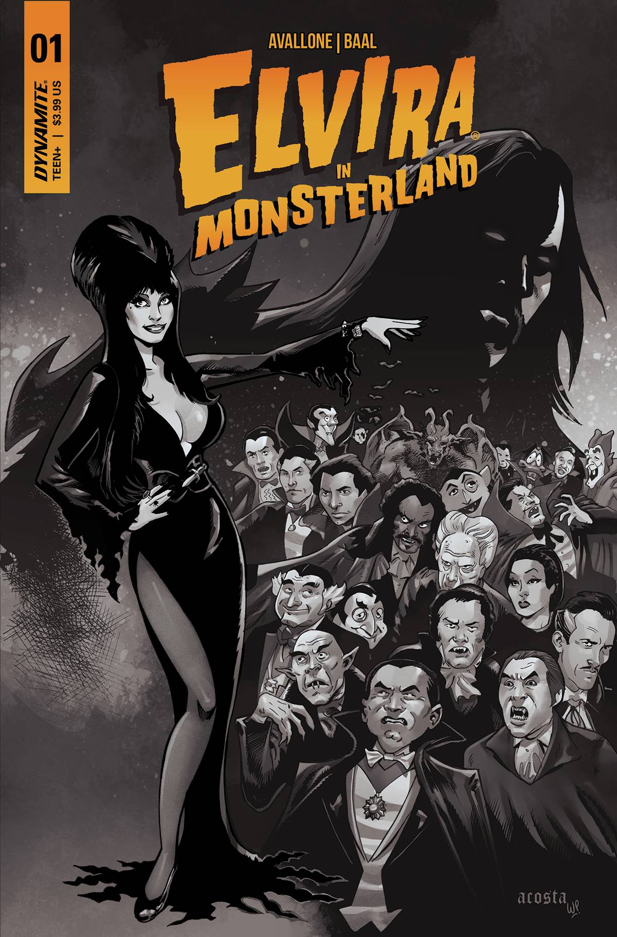 Elvira In Monsterland #1 Cvr I 20 Copy Acosta B&W (05/17/2023)