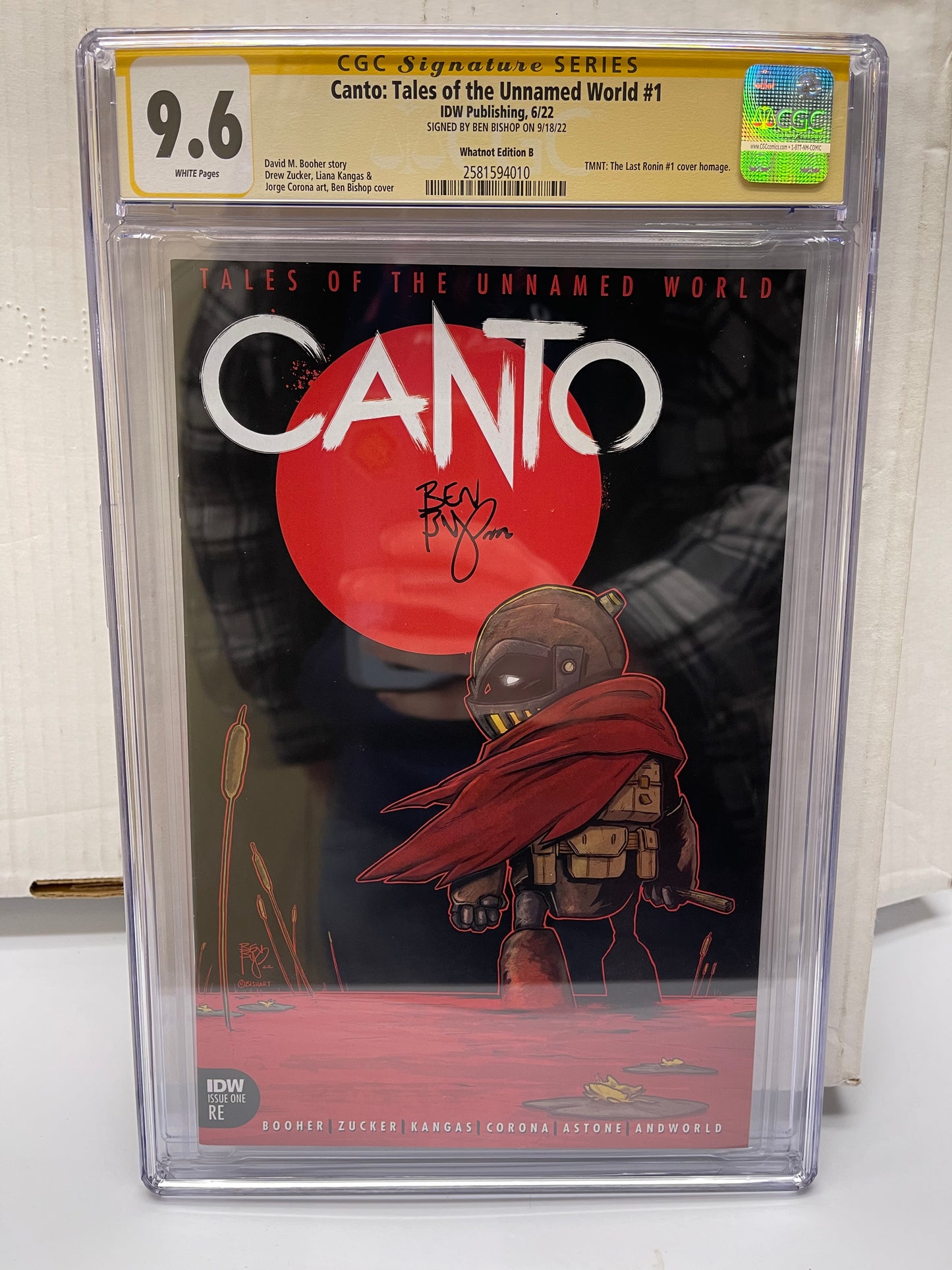 Canto Tales Of The Unnamed World #1 Ben Bishop WhatNot Last Ronin Homage CGC Signature Series - 9.6 (Signed by Ben Bishop) #2