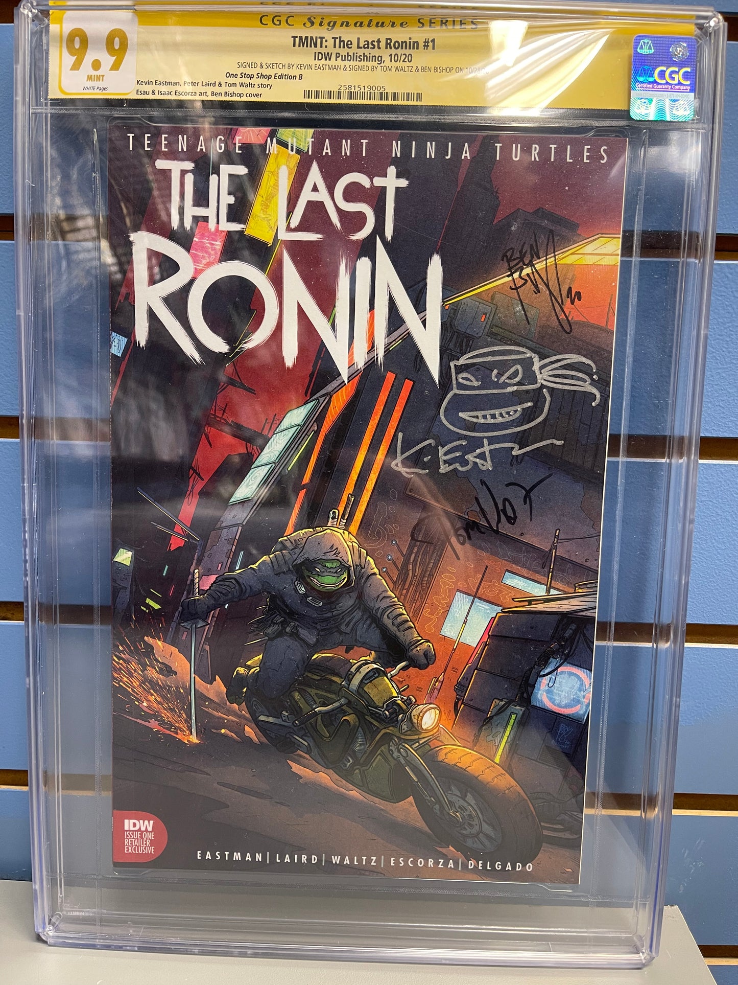 TMNT The Last Ronin #1 Ben Bishop Exclusive CGC Signature Series - 9.9 (Signed by Eastman/Bishop/Waltz) - 9.9 (Signed by Eastman