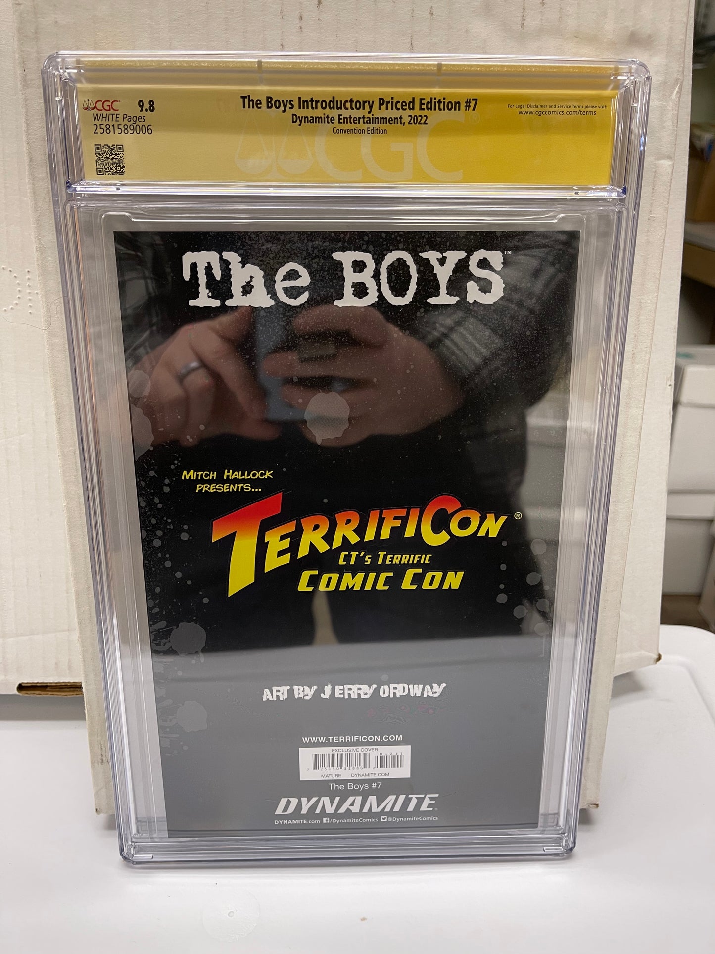 The Boys Indrotuctory Priced Edition #7 Terrificon Exclusive Variant CGC Signature Series - 9.8 (Signed by Jerry Conway/Garth En