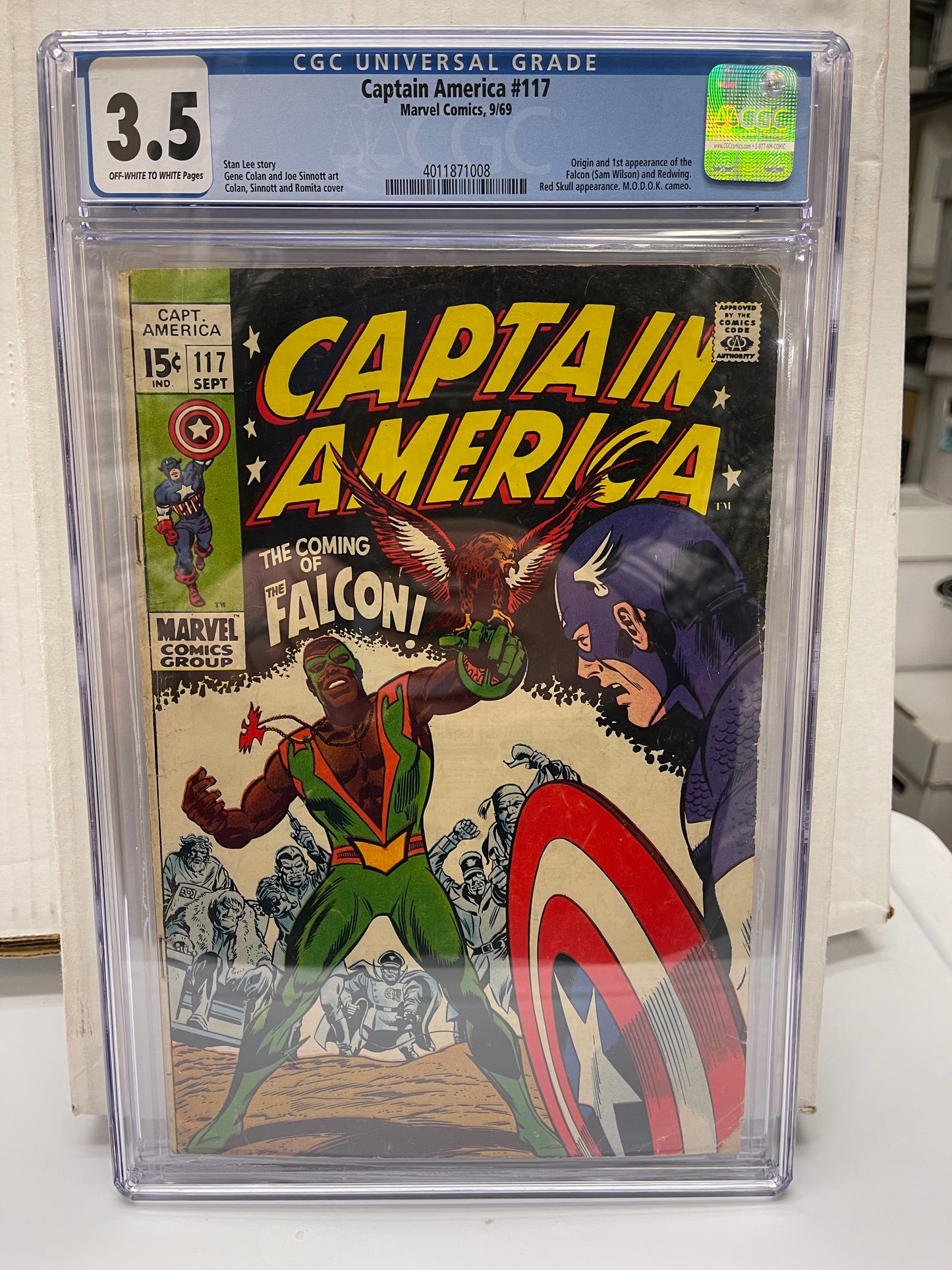 Captain America #117 - 1st Appearance Falcon - CGC Graded