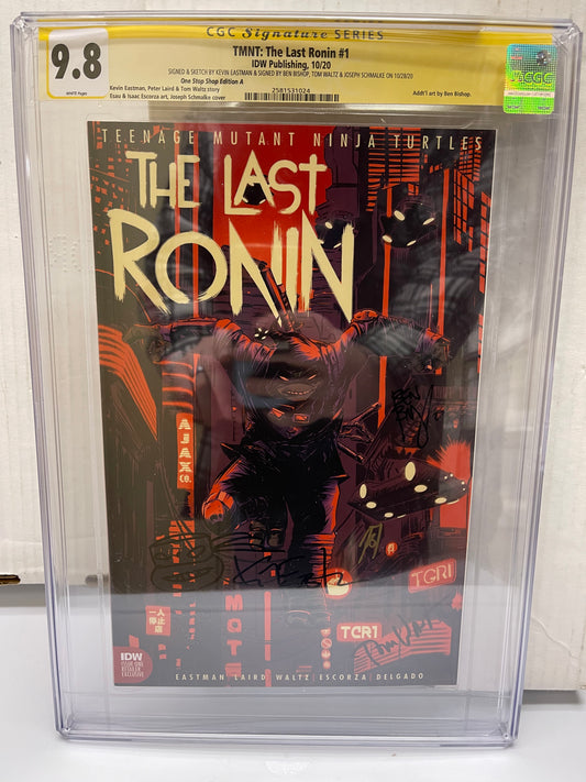 TMNT The Last Ronin #1 Joseph Schmalke Exclusive Variant CGC Signature Series - 9.8 (Signed by Eastman/Schmalke/Bishop/Waltz)