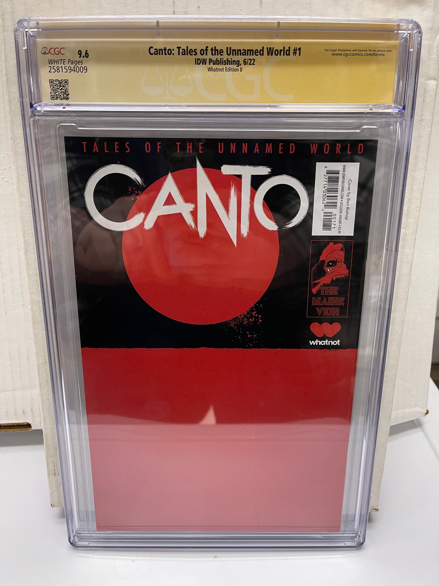 Canto Tales Of The Unnamed World #1 Ben Bishop WhatNot Last Ronin Homage CGC Signature Series - 9.6 (Signed by Ben Bishop) #2
