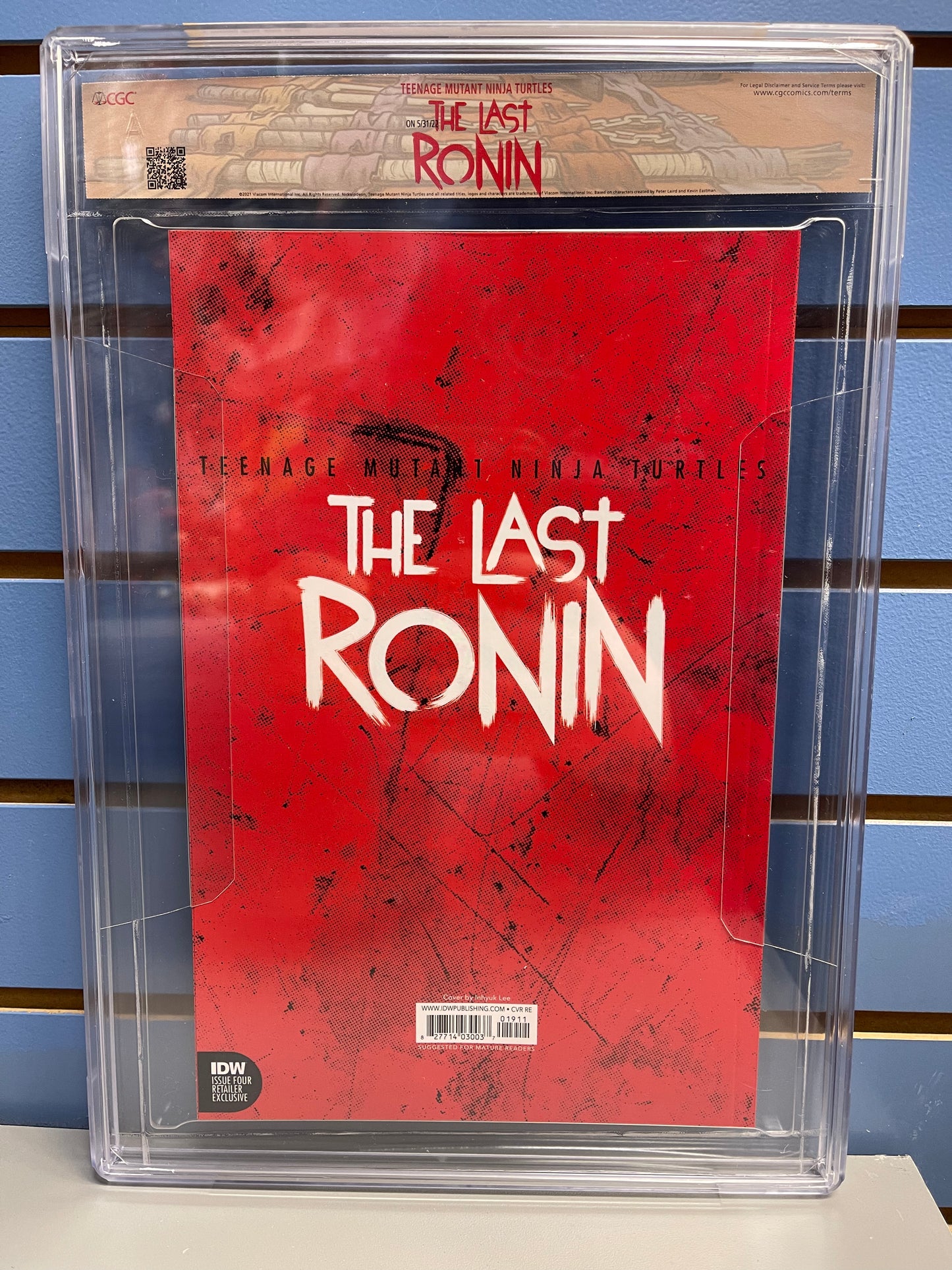 TMNT The Last Ronin #4 Inhyuk Lee Exclusive Variant CGC Signature Series - 9.8 (Signed by Eastman/Bishop/Waltz/Delgado/Escorza/E