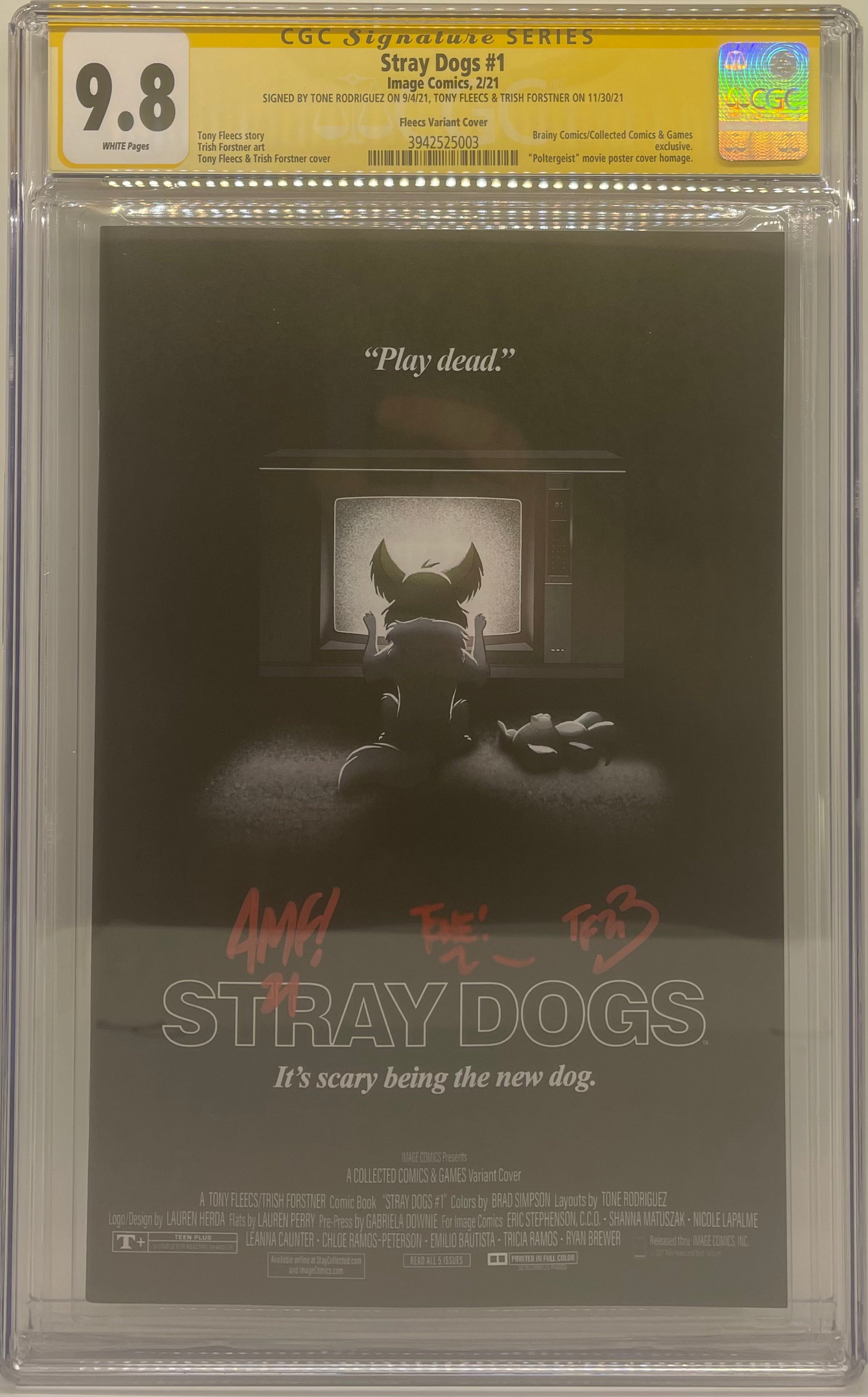 The One Stop Shop Comics & Games Stray Dogs #1 "Poltergeist" Homage Exclusive Variant CGC Graded IMAGE COMICS