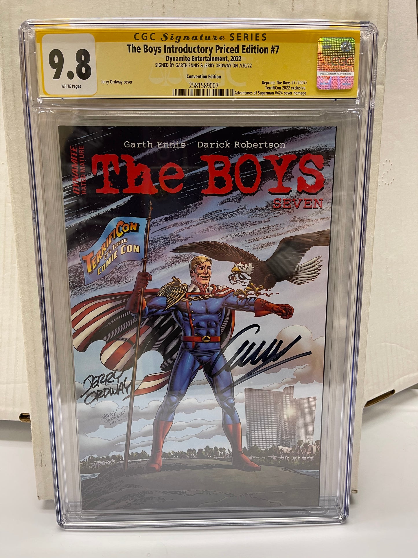 The Boys Indrotuctory Priced Edition #7 Terrificon Exclusive Variant CGC Signature Series