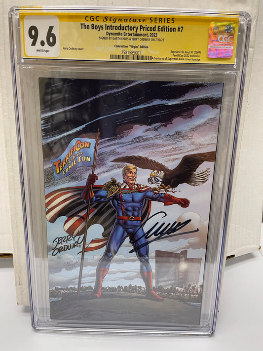 The Boys Indrotuctory Priced Edition #7 Terrificon Exclusive Virgin Variant CGC Signature Series 9.6
